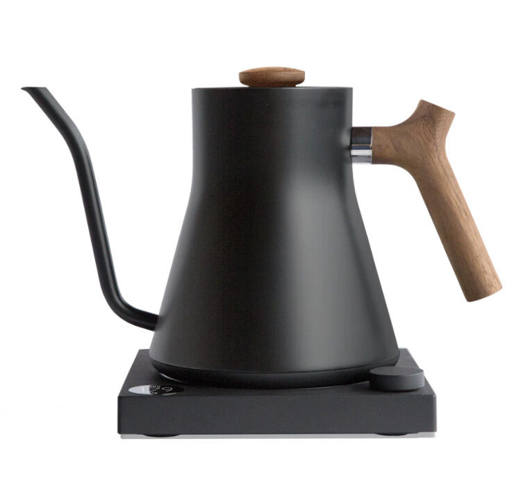 Kaffebox Stagg EKG Electric Kettle 0.9l - Matte Black &amp; Walnut