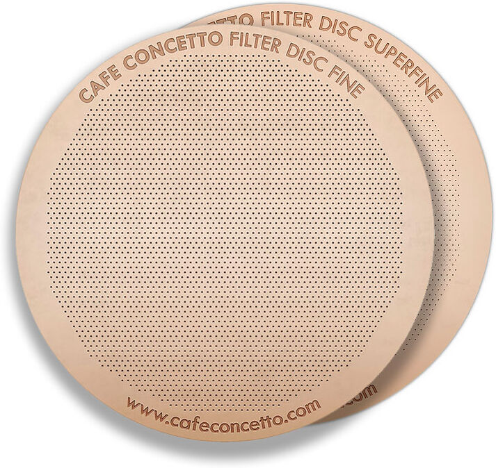 Kaffebox Cafe Concetto Metal Aeropress Filter Fine & Superfine Disc Set