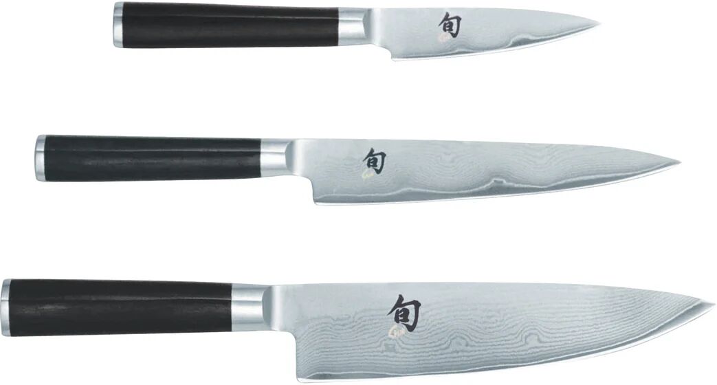 Kai Shun Classic knivsett 3 deler Krom-svart