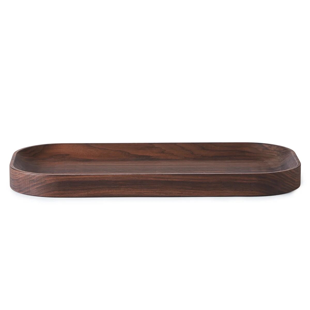 Warm Nordic Carved Wood brett ovalt Valnøtt