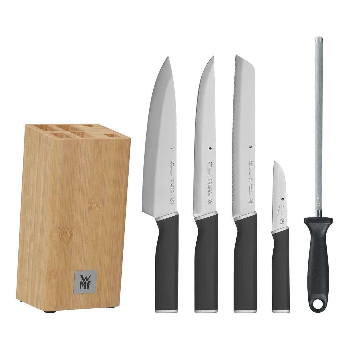 WMF Kineo knivblokk med 4 kniver cromargan Rustfritt stål