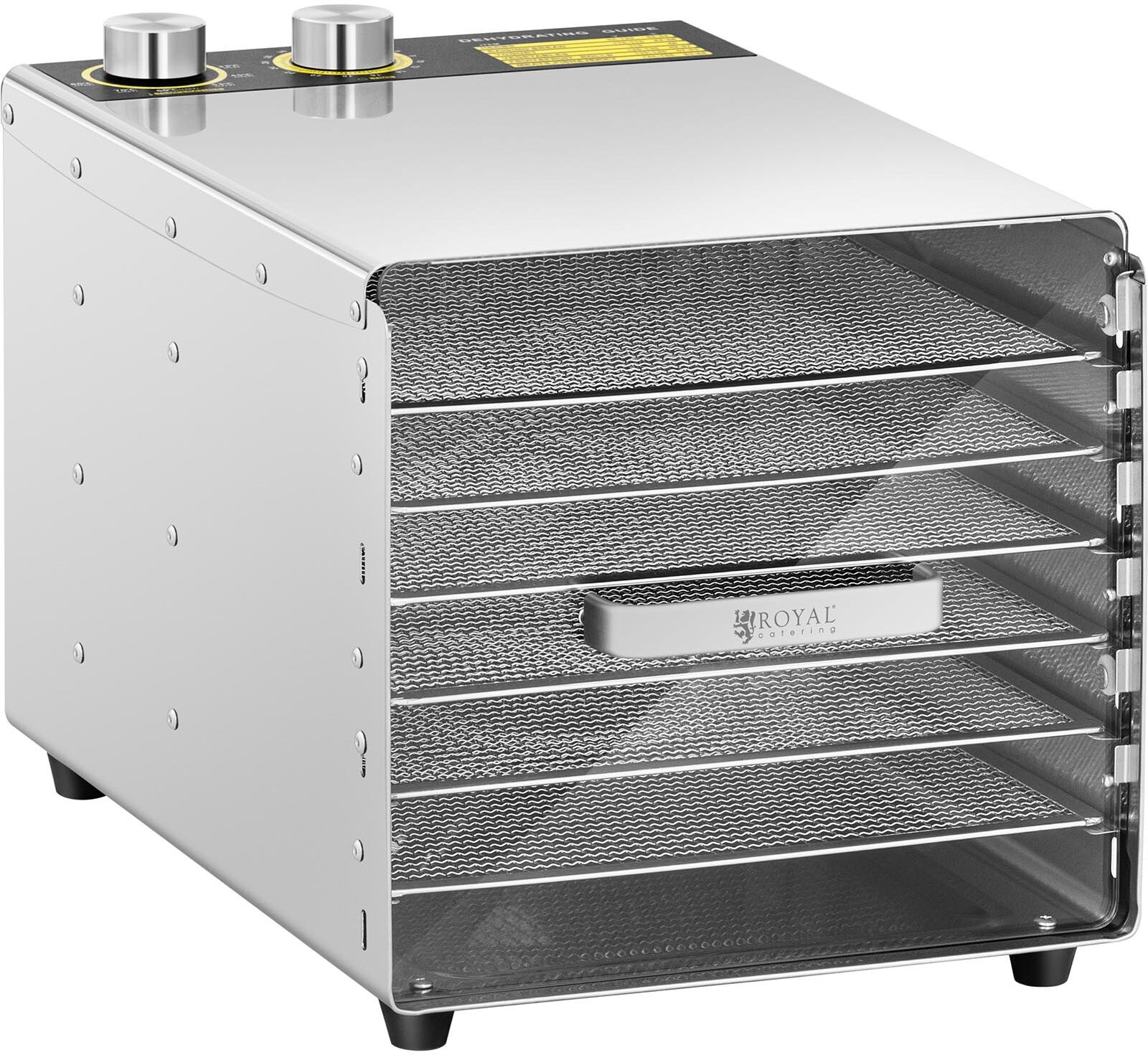 Royal Catering Suszarka do żywności - 500 W - 6 rusztów RCDA-500/23S