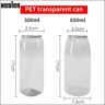 Xeoleo 100 pces 500ml/650ml pet garrafa com tampa para leite chá pet pode bolha chá/bebida/garrafa