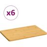 vidaXL Tábuas de pequeno-almoço 6 pcs 22x14x0,8 cm bambu