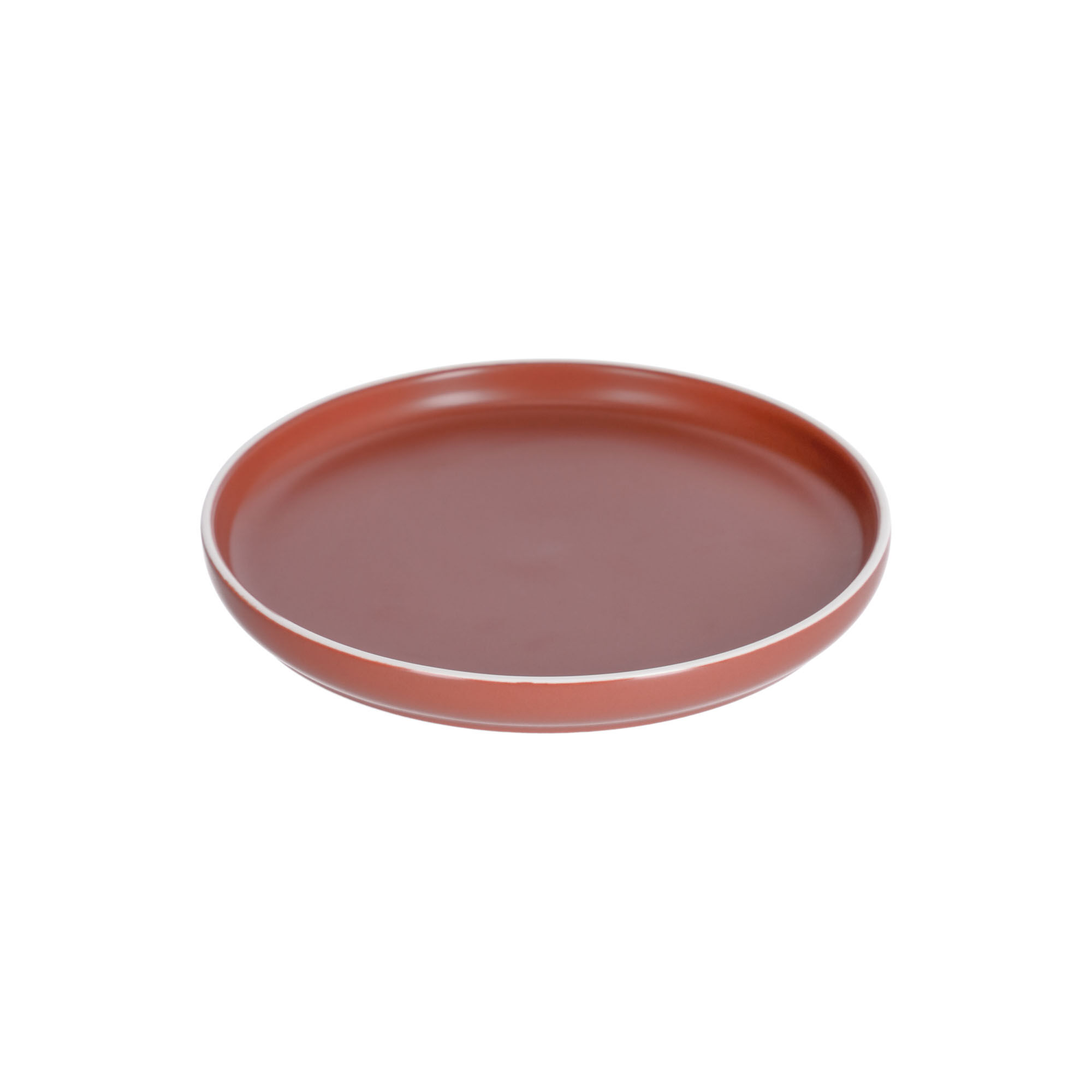 Kave Home Prato de sobremesa Roperta de porcelana terracota