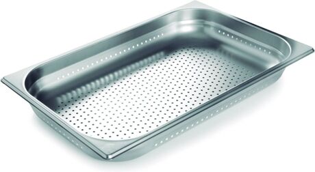 Lacor Tabuleiro Container Inox 18/10 Laterais Perfurados (32,5x26,5x6,5 cm - 1 Und)