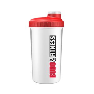 Budo & Fitness Shaker Vit-Röd 700ml