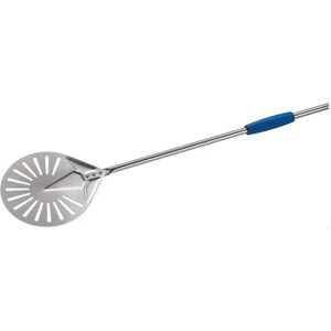 Gi.Metal Pizzaspade - Ø23 cm - Perforerad - Handtag: 120 cm - Rostfritt stål