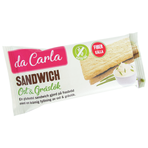 da Carla Da Carla Frasbröd Sandwich Ost & Gräslök 2 st