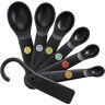 OXO Good Grips Plastic Measuring Spoons Black 7pc sada