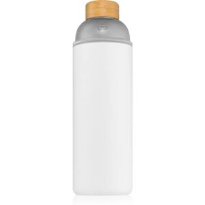 Waterdrop Glass Frosted glass water bottle colour White 1000 ml