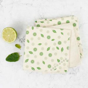 A Slice of Green Organic Cotton Unpaper Towels - Mint Leaf - Pack of 5