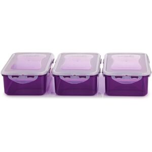 Lock & Lock 3 Piece 1L Rectangle Container Set