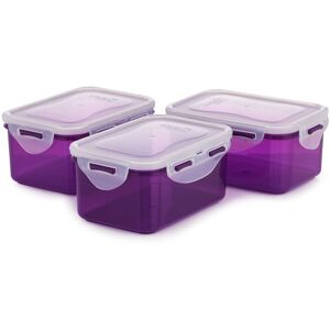 Lock & Lock 3 Piece 600ml Rectangle Container Set