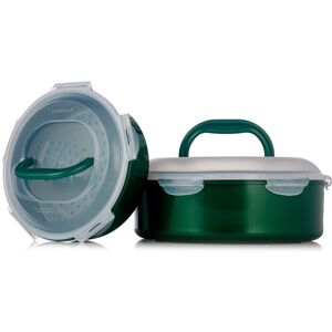 Lock & Lock Set of 2 Round Carrier Containers with Handle