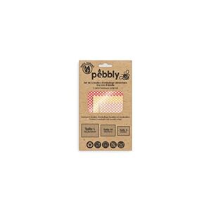 Pebbly Beeswax Packaging, Food Safe, Red-Yellow-Pink, Set de 3 feuilles rectangulaire