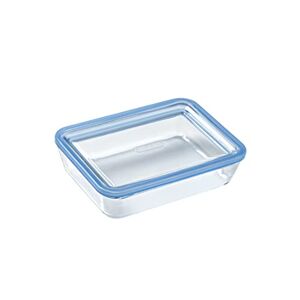 Pyrex Pure Glass – Rectangular Airtight Container with Lid 19 x 14 x 5 cm – 0.8 L, Transparent (5424004)