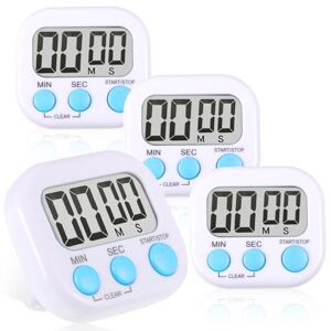 4PCS Digital Kitchen Timers, Visual Timers, Large LED Display, Magnetic  Countdown Timer, for Classroom, Kitchen, Fitness, Baking, Studying,  Teaching