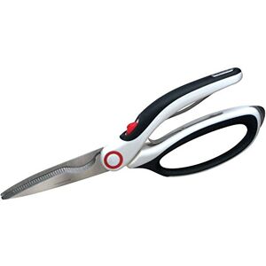 Zyliss All Purpose Shears, Plastic/Stainless Steel, Black/White, Heavy Duty Kitchen Scissors/Herb Scissors/Poultry Shears/Meat Scissors, Dishwasher Safe