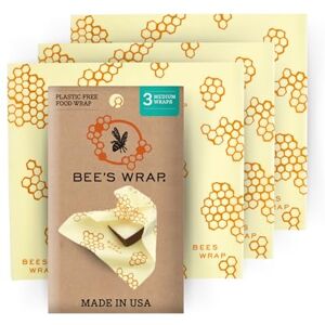 Bee's Wrap Bee’s Wrap Set of 3 Wraps - Medium (25 x 28 cm), Beige