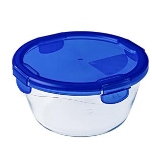 Pyrex Easy Wash Cook & Go Round Container with Lid Small 0.7 Litre Blue (Pack of 4)