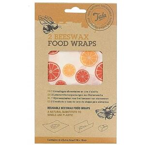 Tala Reusable Beewswax Food Wraps, Citrus Fruit Patterned Design, Mesuring 16 cm x 16 cm