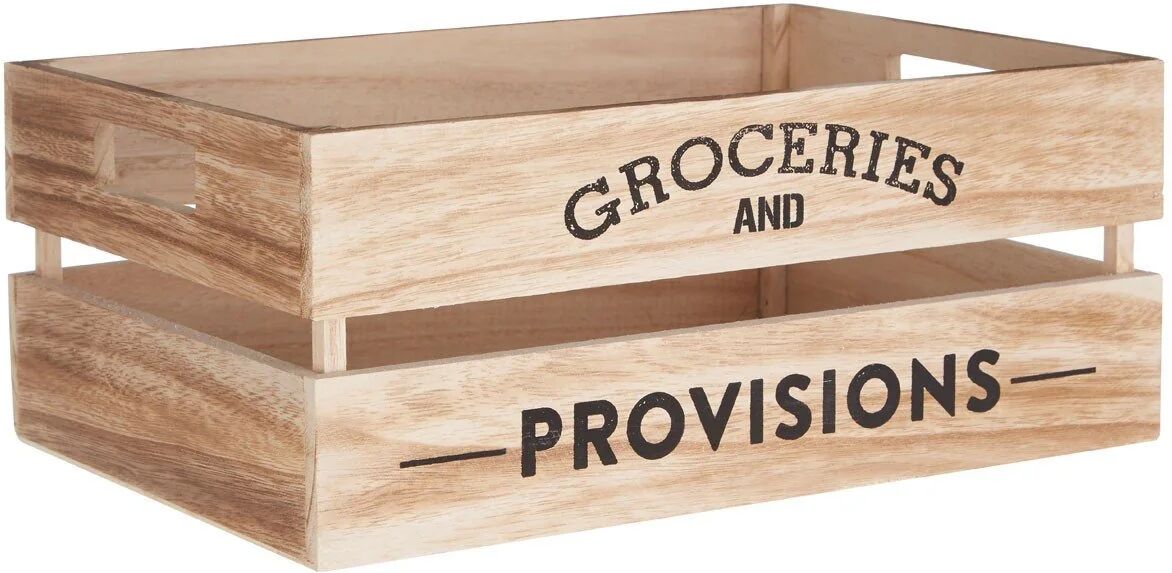 HoF Living Grey Fruit & Vegetable Groceries Crate - Groceries & Provisions Natural Crate