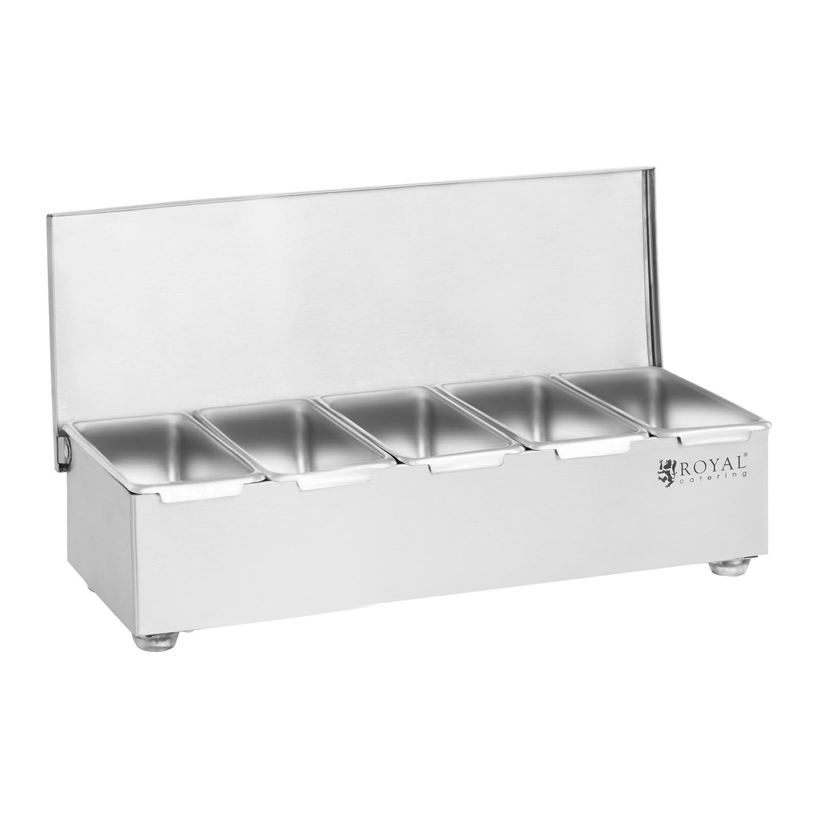 Royal Catering Stainless Steel Condiment Holder - 5 x 450 ml RCCBS 5