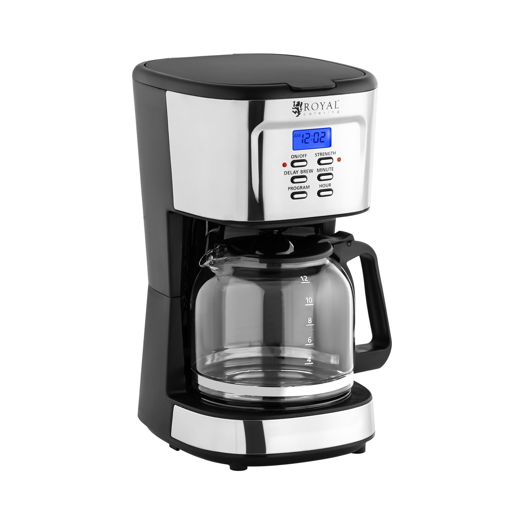 Royal Catering Coffee Machine - LCD - permanent filter - 1.5 L RC-FCM01