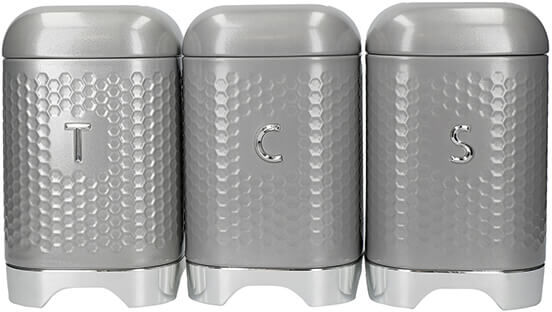 Lovello Textured Shadow Grey Counter Top Storage Gift Set