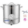 VEVOR Stainless Steel Kettle, 5 GALLON Brewing Pot, Tri Ply Bottom for Beer, Brew Kettle Pot for Beer Brewing, Home Brewing Supplies Includes Lid, Handle, Thermometer, Ball Valve Spigot