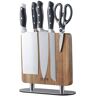 VEVOR Magnetic Knife Block, 10 inch Home Kitchen Knife Holder, Double Sided Magnetic Knife Stand, Multifunctional Storage Acacia Wood Knives Rack, Cutlery Display Organizer for Knives, Utensils, Tools