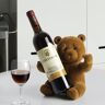 Homary Brown Bear Table Top Wine Rack Countertop Wine Bottle Holder