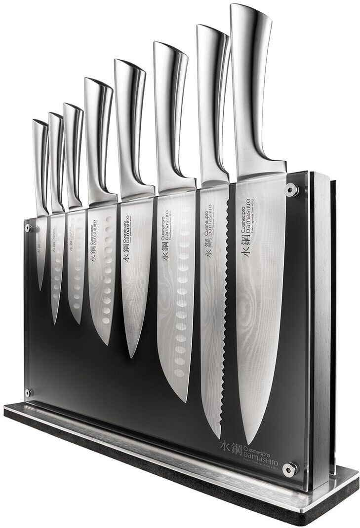 Cuisine::pro Damashiro 9pc Nami Knife Block Silver NoSize