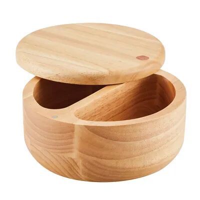 Ayesha Curry Pantryware Round Wooden Salt & Spice Box, Multicolor