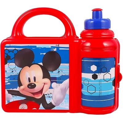 Fast Forward Disney Mickey Mouse Combo Lunch Box and Water Bottle Set, Multicolor, 0