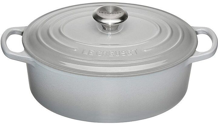 Auf Lager LE CREUSET Bräter oval "Signature" 31cm (perlgrau) 24147278528 grau EG