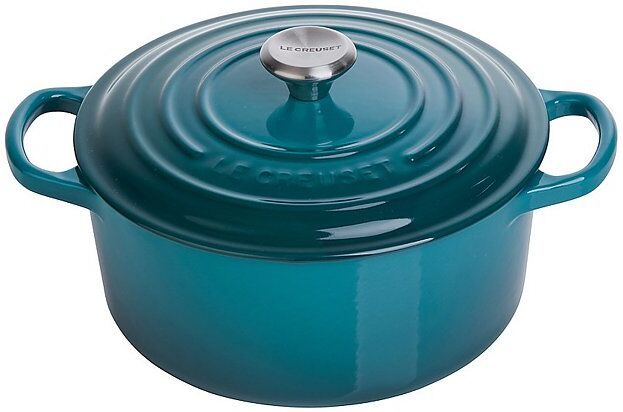 Auf Lager LE CREUSET Bräter rund "Signature" 24cm (Deep Teal) 24147294689 petrol EG