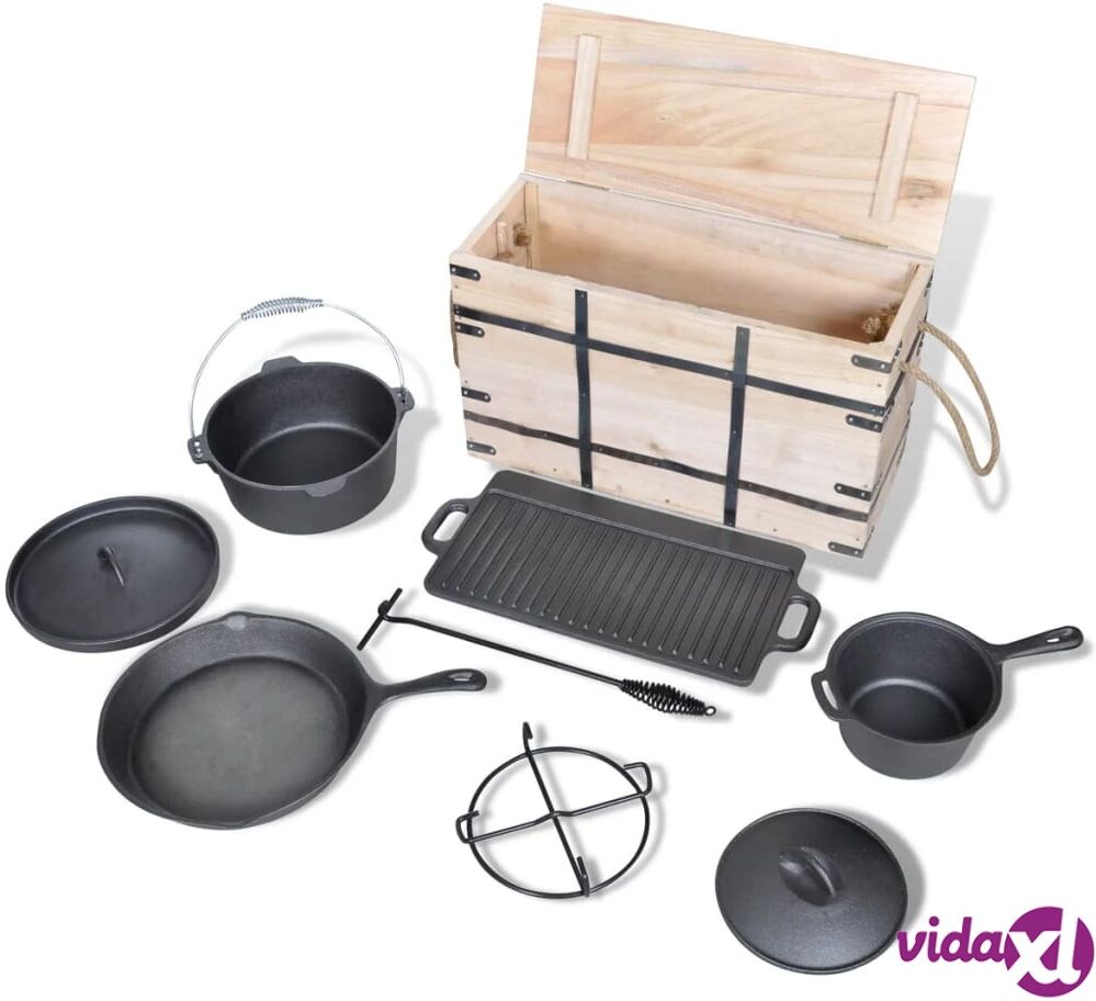 vidaXL Dutch Oven Set 9pcs