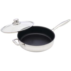 Swiss Diamond Bratpfanne »XD Nonstick Clad mit Deckel 28 cm«, Edelstahl silberfarben/schwarz