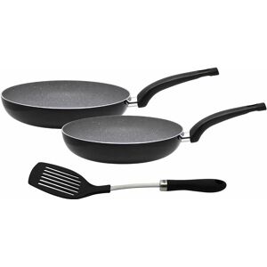 Elo Pfannen-Set »Dolomit«, Aluminium, (Set, 3 tlg., 1x Bratpfanne Ø 24 cm, 1x... schwarz