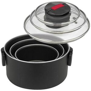 BALLARINI Kochtopf »Kochtopfset Bkeravis Click & Cook 6-tlg.«, Stahlblech schwarz