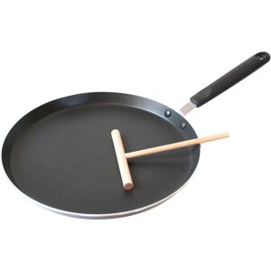 Elo Crêpepfanne »Ducto«, Aluminium, Ø 26 cm, mit Teigroller, Induktion schwarz