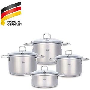 Fissler Topf-Set »Hamburg«, Edelstahl 18/10, (Set, 4 tlg., je 1 Kochtopf Ø... Silberfarben Größe