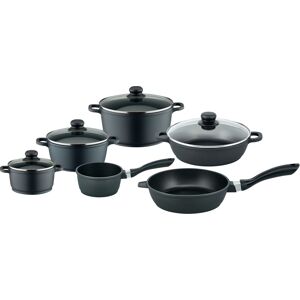 Elo - Basic Elo Basic Topf-Set »Black Cast«, Aluminiumguss, (Set, 10 tlg., je 1 Kochtopf... schwarz Größe