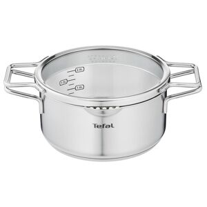 Tefal Kochtopf »Nordica mit Deckel 20 cm«, Edelstahl silberfarben Größe