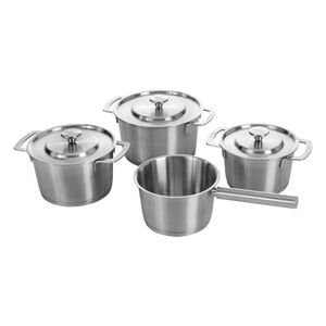 COMBEKK Edelstahl-Kochtopf-Set - Tchibo - Silber Stahl Matt  unisex