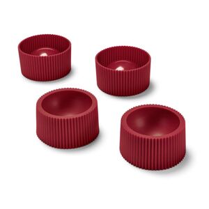 4 Dessert-Formen - Tchibo - Rot Silikon Rot  unisex
