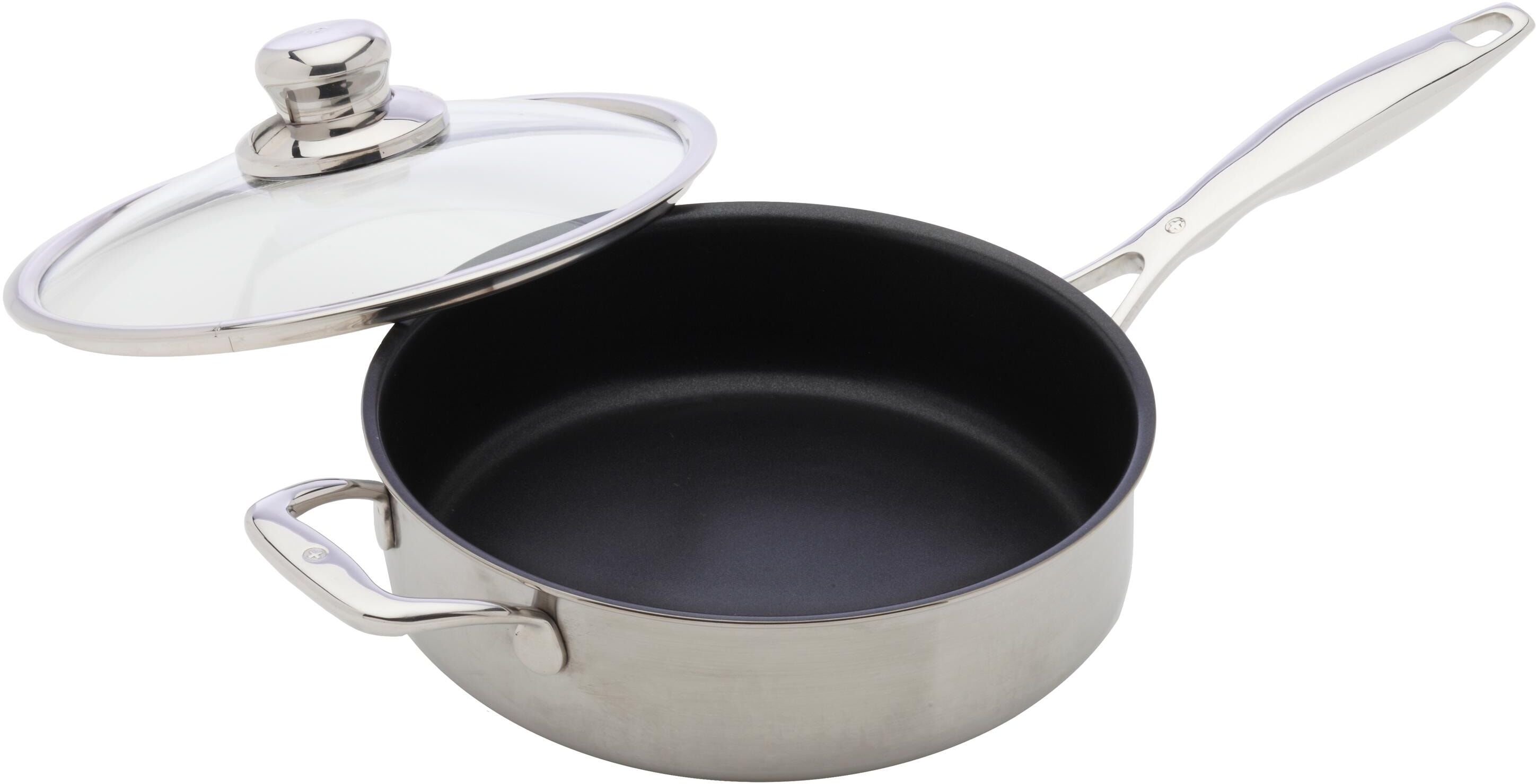 Swiss Diamond Bratpfanne »XD Nonstick Clad mit Deckel 24 cm«, Edelstahl silberfarben