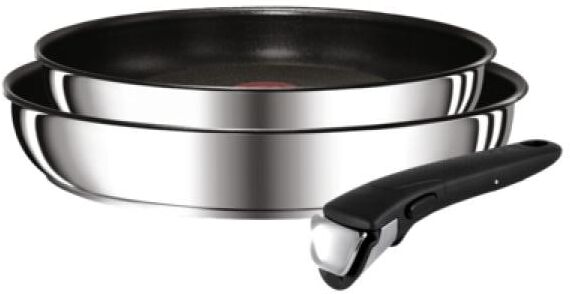 Tefal Pfannen-Set »Ingenio Preference, 22 cm/26 cm« (3tlg.)« silberfarben Größe